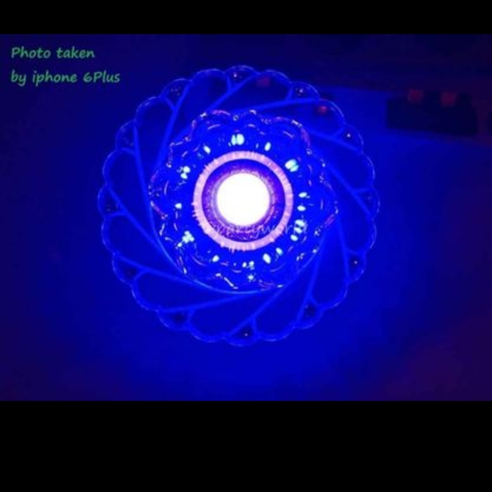 Chystal blue LED light fixture